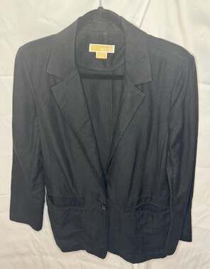 Michael Michael Kors Women's Black Single Button Shell Blazer Size Large